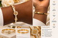 Gold Staintless Steel Crystal Brangle Bracelet