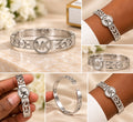 Silver MK-Inspired Statement Bangle