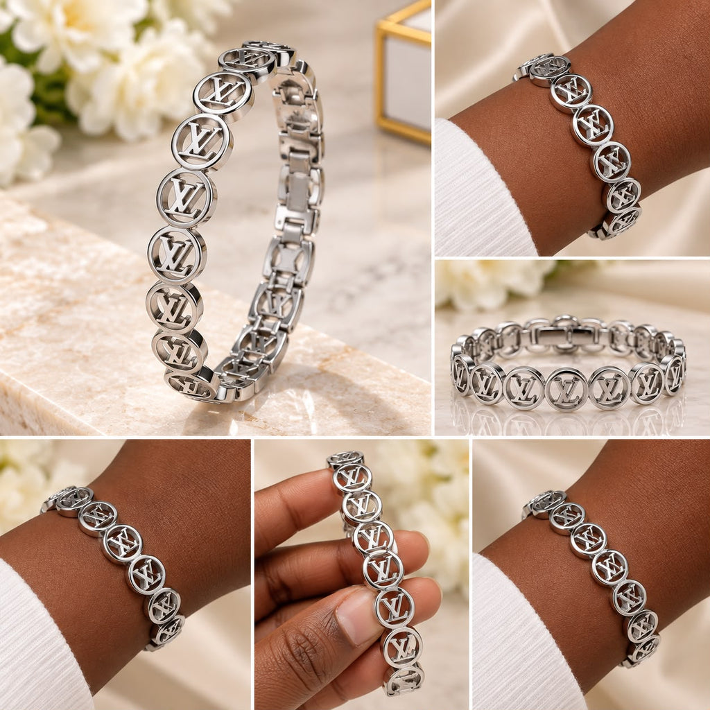 Silver Circle Link Bracelet