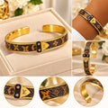 Brown & Gold Statement Cuff Bracelet Louis Vuitton