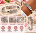 Silver Double Charm Bangle Bracelet-Elegant Women's Jewelry