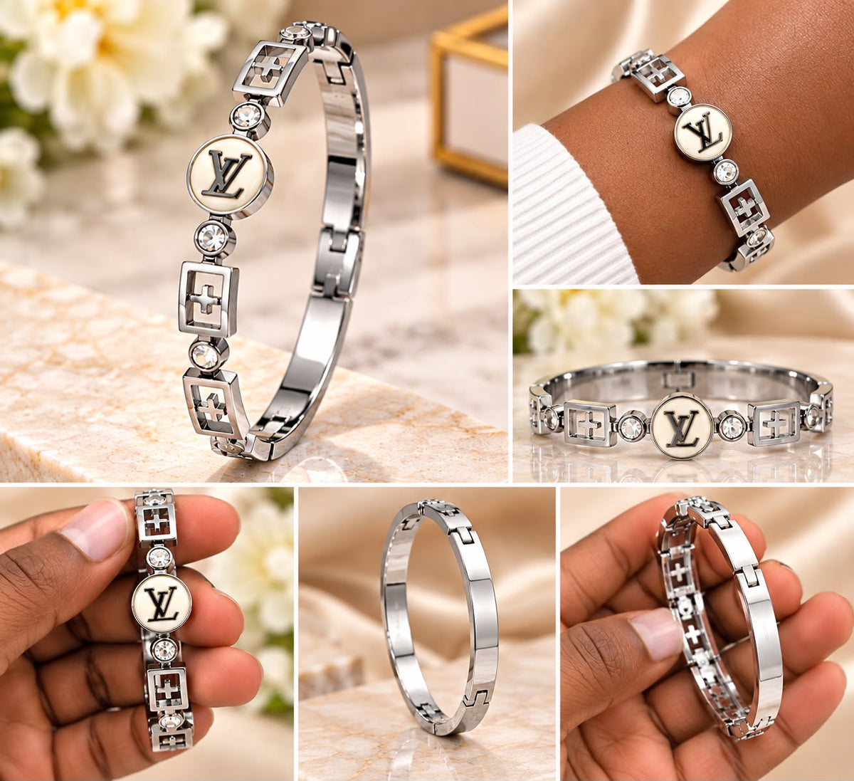 Silver Statement Bangle Bracelet